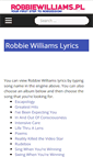 Mobile Screenshot of lyrics.robbiewilliams.pl