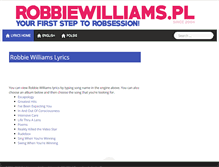 Tablet Screenshot of lyrics.robbiewilliams.pl
